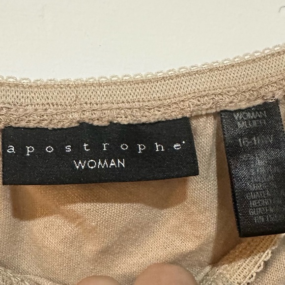 Apostrophe Tan Maxi Skirt Ruched Tiered A-Line - Picture 2 of 2